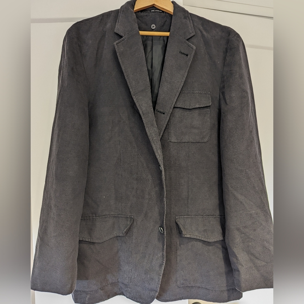 Men's Vintage Black Corduroy Jacket Blazer